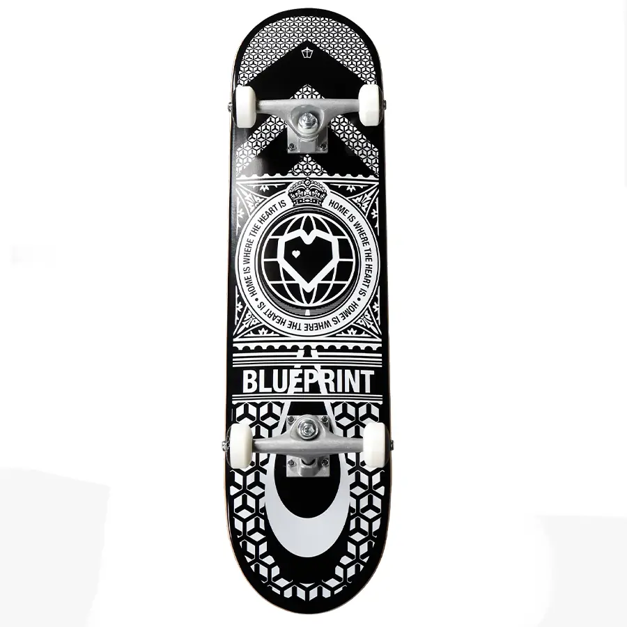 Blueprint komplett gördeszka 8.0 Home Heart grafikával, 7 rétegű juhar lappal.