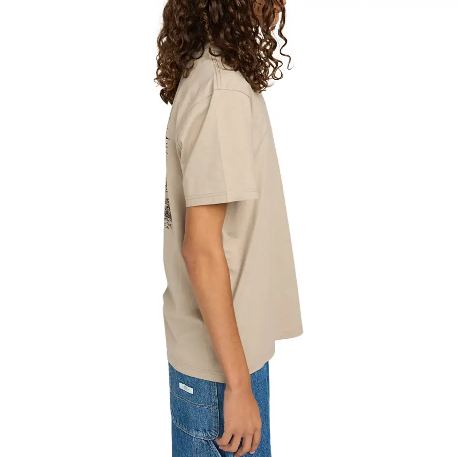 Element Bigfoot Walking póló aluminum színben, biopamut anyagból, vízbázisú nyomattal elöl és hátul