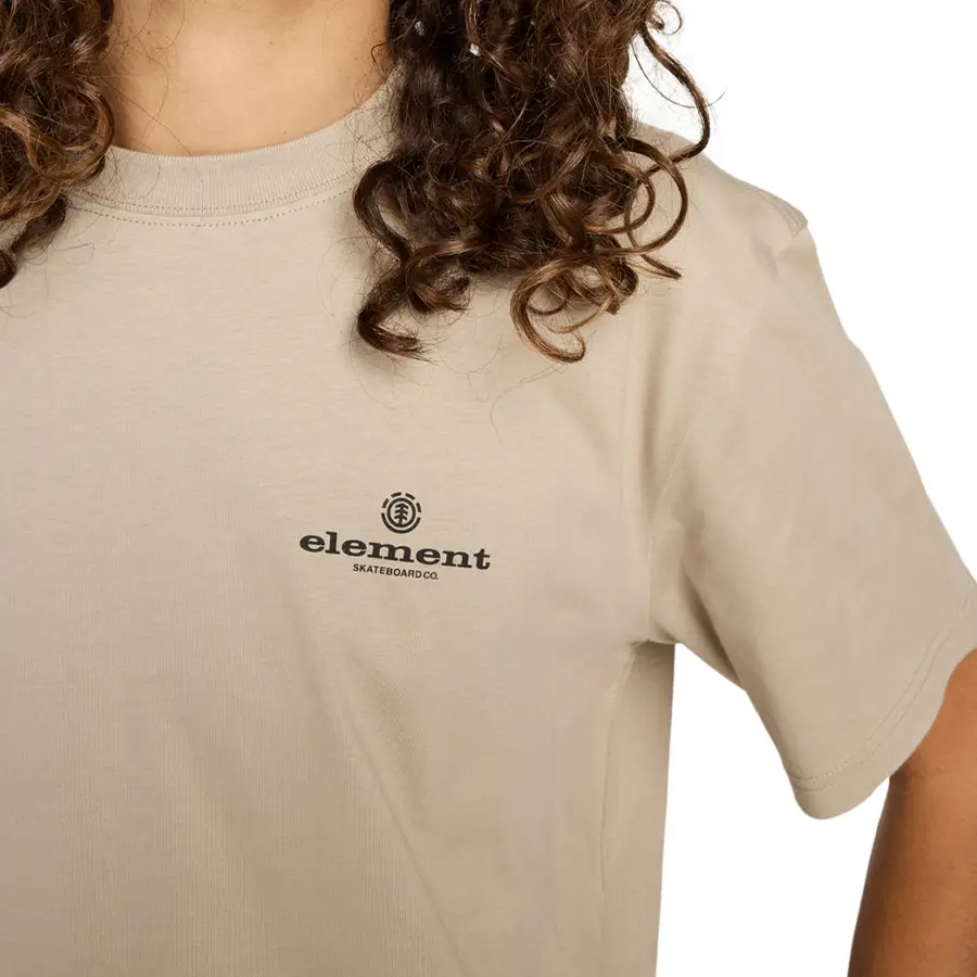 Element Bigfoot Walking póló aluminum színben, biopamut anyagból, vízbázisú nyomattal elöl és hátul