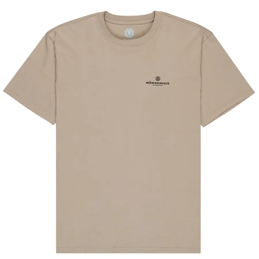 Element Bigfoot Walking póló aluminum színben, biopamut anyagból, vízbázisú nyomattal elöl és hátul