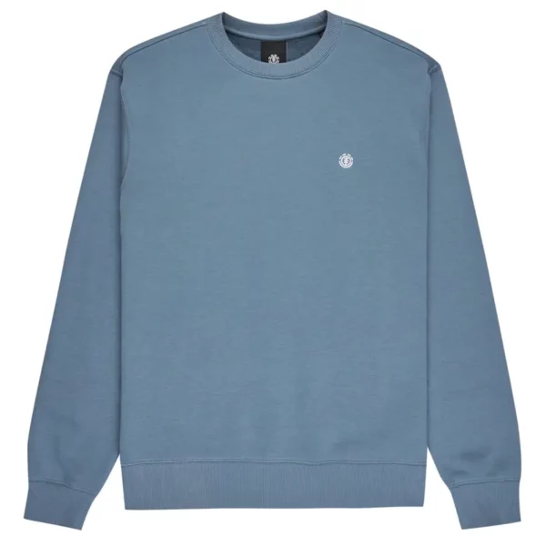 Element Icon Embrodery pulóver blue mirage színben, hímzett logóval, puha double brushed anyagból