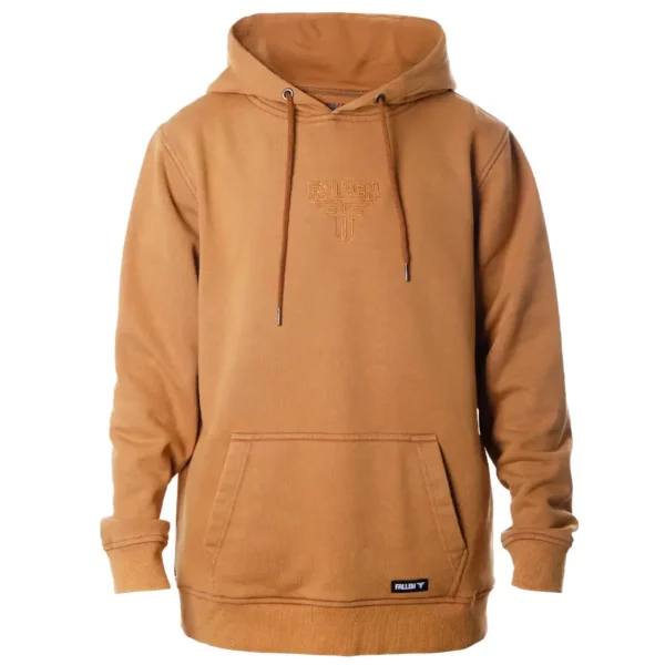 Fallen Insignia Embroidered pulóver almond barna színben hímzett logóval.