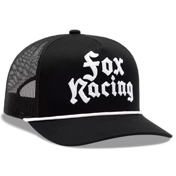 Fox New Age trucker sapka black színben hálós háttal és snapback zárral.