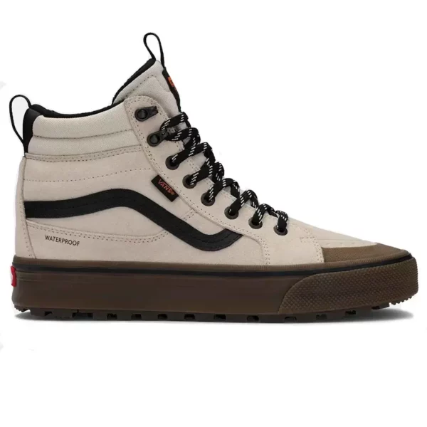 Vans MTE Sk8-Hi Waterproof Insulated cipő oatmeal black - világos barna színben, vízálló felsőrésszel és All-Trac talppal