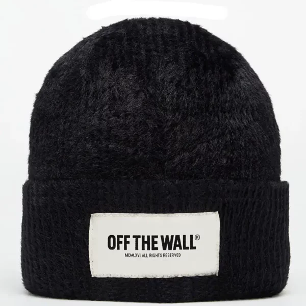 Vans Van Doren Co. Cuff téli sapka fekete színben, hímzett Van Doren logóval és visszahajtott peremmel