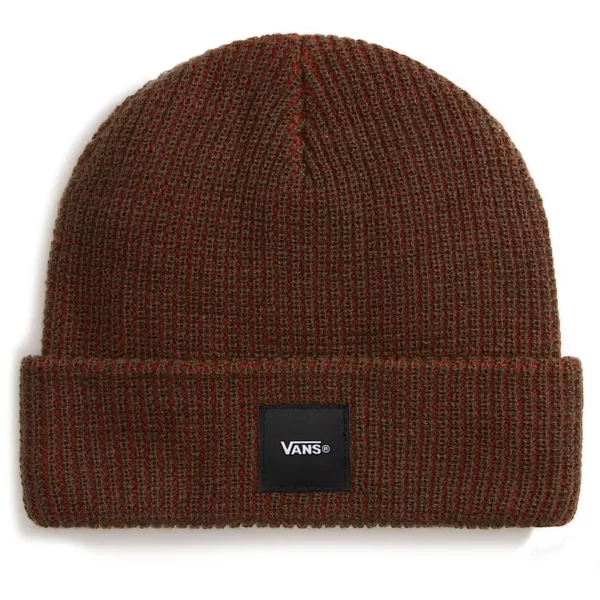 Vans Waffle Cuff téli sapka burnt orange - barna színben, waffle mintás kötött anyagból Vans címkével az elején.