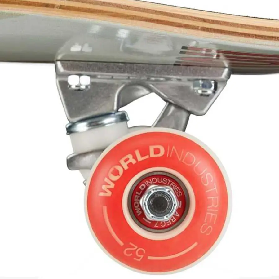 World Industries I Want You komplett gördeszka 8.25, 52 mm kerekekkel és ABEC–7 csapágyakkal.